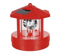 SPORTARC Faro giratorio solar, faro solar LED, luz de calle impermeable para jardín al aire libre, para césped, patio, rojo