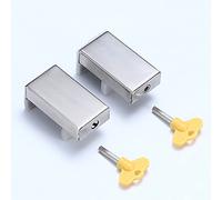 Spotact Cerradura Limitador Ventana Corrediza con Llave, 2 Paquetes | Restricción Marco Puerta Corrediza, Aleación Aluminio, Ajustable, Seguridad Antirrobo, Seguridad Niños