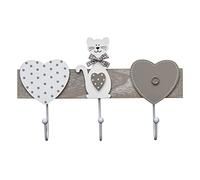 SPOTTED DOG GIFT COMPANY Perchero de pared Colgador de pared Madera con 3 Ganchos para Pared o Puerta, Originales Decoración de Hogar y Habitación para Amantes de Gatos Animales