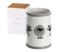 SPOTTED DOG GIFT COMPANY Porta Utensilios de Cocina de Cerámica, 11 x 16cm Portautensilios de Encimera con Diseño de Ovejas, Regalo para Amantes Animales