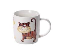 SPOTTED DOG GIFT COMPANY Taza Gato de Cerámica 350 ml, Taza de Desayuno para Café y Té con Caja para Regalar, Regalos Originales para Amantes de los Gatos