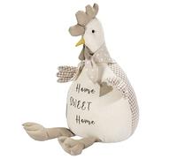 SPOTTED DOG GIFT COMPANY Tope de Puerta Decorativo, Sujetapuertas de Tela Pesado en forma de Gallina, Regalos Originales para Amantes de los Animales