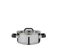 Spring 0315500616 Fusion 2+ - Cacerola baja con tapa (16 cm, 1,4 L, acero inoxidable)