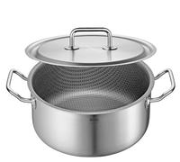 Spring BRIGADE - Cacerola de acero inoxidable con núcleo de aluminio, altura de 10,5 cm, capacidad 4,7 l, alta calidad con material multicapa de 5 capas, resistente y fácil de limpiar