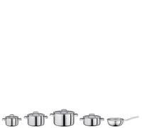 Spring FINESSE2+ - Juego de cacerolas multicapa de acero inoxidable con tapa, aptas para horno, escala interior, cacerola Ø 16, 20, 24 cm, cacerola de 20 cm de diámetro, 16 cm de diámetro