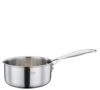 Spring GOURMET - Cazo con mango (diámetro de 16 cm, 1,4 L, acero inoxidable, apta para inducción, horno y lavavajillas, material multicapa, núcleo de aluminio, escala interior, asas aisladas, para