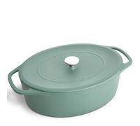 SPRINGLANE Cocotte - Cacerola ovalada con tapa, 33 cm, 6,5 L, hierro fundido, para inducción
