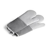 SPRINGLANE - Juego de 2 guantes para horno (silicona y algodón, resistente al calor), color gris