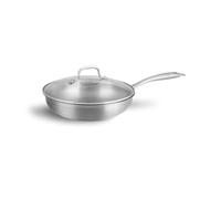 SPRINGLANE Sartén Acero Inoxidable con Tapa de 24 cm - Sartenes Inducción con Mango Ergonómico - Sartenes Inducción Antiadherentes - Para Todo Tipo de Cocinas Incluidas las de Inducción