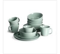SPRINGLANE Sweet Scandi Juego de Vajilla de Cerámica de 16 Piezas - 4 Platos Vajilla, 4 Platos de Desayuno, 4 Cuencos Desayuno, 4 Tazas de Café - Vajillas Completas Modernas - Apta para Lavavajillas