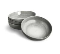 SPRINGLANE Vajilla gris, servicio de cena de gres - Plato Hondo 4 piezas