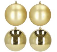 SPRINGOS Bolas de plástico para árbol de Navidad, diámetro de 12 cm, 4 unidades