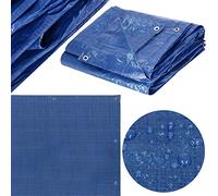 SPRINGOS Lona protectora con ojales, 4 x 6 m, lona protectora para arenero, leña, muebles de jardín, PE 60 g/m2, universal