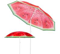 SPRINGOS Sombrilla de playa con función inclinable, Sandía., 160 cm