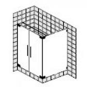 SPRINZ ágata R Plus Ducha de esquina a medida con puertas batientes con panel lateral, dimensiones hasta: 1000x1200x2000mm, AR19.7SOSM, Cabinas de ducha: Accesorios: superficie especial, tipo de vidri