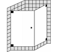 SPRINZ Omega a medida con puerta batiente o puerta incl. panel lateral, dimensiones hasta: 900x900x2000mm, O13.9SO, Cabinas de ducha: Equipamiento: superficie especial, tipo de vidrio: luz de cristal 