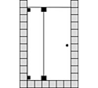SPRINZ Omega puerta batiente a medida o puerta con panel lateral alineado para nicho, dimensiones hasta: 1600x2000mm, O21.3SO, Cabinas de ducha: Equipamiento: superficie especial, tipo de vidrio: luz 