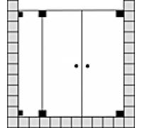 SPRINZ Omega puertas giratorias a medida con panel lateral para nicho, dimensiones hasta: 1400x2000mm, O24.2SO, Cabinas de ducha: Equipamiento: superficie especial, tipo de vidrio: luz de cristal con 