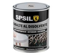 SPSIL Esmalte Sintético al Disolvente Antioxidante Plata 125ml, Directo sobre Óxido sin Imprimación - Secado Rápido para Madera y Metal - Interior y Exterior - Alto Rendimiento 8m²/L