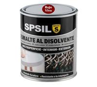 SPSIL Esmalte Sintético al Disolvente Antioxidante Rojo Vivo 125ml, Directo sobre Óxido sin Imprimación - Secado Rápido para Madera y Metal - Interior y Exterior - Alto Rendimiento 8m²/L