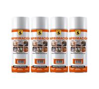 SPSIL Imprimación Universal Spray Blanco 400ml (pack of 4),Imprimante Multisuperficie para Plástico,Cerámica,Metal,Vidrio y Madera,Fijación Intensa,Preparación Profesional para Pintado