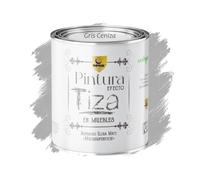 SPSIL Pintura a la Tiza Gris Ceniza 750ml Multiusos Sin Lijado, Secado Rápido Lavable Ecológica, Mate Vintage para Madera Metal Yeso, Interiores Exteriores Bricolaje y Renovación de Muebles