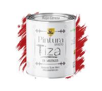 SPSIL Pintura a la Tiza Rojo Cereza 750ml Multiusos Sin Lijado, Secado Rápido Lavable Ecológica, Mate Vintage para Madera Metal Yeso, Interiores Exteriores Bricolaje y Renovación de Muebles