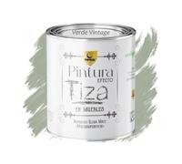 SPSIL Pintura a la Tiza Verde Vintage 750ml Multiusos Sin Lijado, Secado Rápido Lavable Ecológica, Mate Vintage para Madera Metal Yeso, Interiores Exteriores Bricolaje y Renovación de Muebles