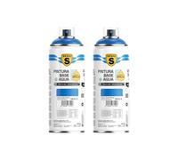 SPSIL Pintura Spray Base Agua Azul Electrico 400ml(pack of 2) - Sin Olor, para Madera, Plástico, Metal y Automóvil - Acabado Profesional, Secado Rápido y Ecológica