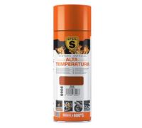 SPSIL Spray Alta Temperatura color Aluminio 400 ml - Resistencia hasta 600ºC - Ideal para Chimenea, Radiadores, Parrillas - Secado Rápido (Rojo Óxido)
