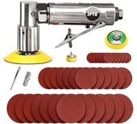 Amoladora angular SPTA de 80 mm, mini lijadora excéntrica neumática, disco de lijado con sistema de sujeción por velcro