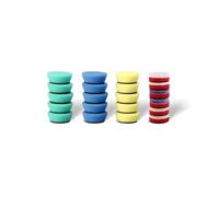 SPTA Juego de mini esponjas de pulido, 21 piezas, 40 mm, esponjas de pulido y almohadillas de lana para pulir detalles, almohadilla de espuma de pulido para mini pulidora excéntrica, lijadora