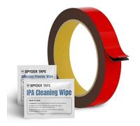 Spyder Tape 5952 Cinta Doble Cara 19mm x 3m - Adhesivo Espuma Impermeable Potente, Une Metal, Vidrio, Plástico, Automoción, Tiras LED - Sustituye Tornillos y Remaches, Alta Resistencia Gris