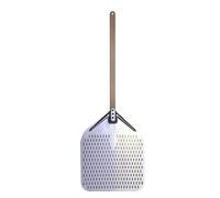 SQIANKUN Pala Pizza Pala de aluminio for Pizza, bandeja elevadora, herramientas antideslizantes, mango madera, paleta for pan y pastel, accesorio giratorio for hornear queso(16inch 100cm)