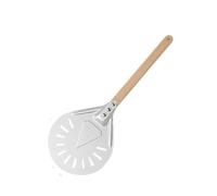 SQIANKUN Pala Pizza Pala de aluminio for Pizza, herramientas elevadoras pelado, mango madera antideslizante, paleta for pan y pastel, 1 Uds(8inch 40cm H)