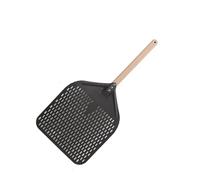 SQIANKUN Pala Pizza Pala de aluminio for Pizza, herramientas elevadoras pelado, mango madera antideslizante, paleta for pan y pastel, 1 Uds(30cm Black 40cm H)