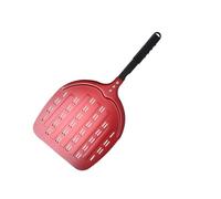 SQIANKUN Pala Pizza Pala for pizza de aluminio anodizado duro 12 a 14 pulgadas con mango corto y cuadrada, antiadherente(Red 12inch 58cm)
