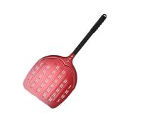 SQIANKUN Pala Pizza Pala for pizza de aluminio anodizado duro 12 a 14 pulgadas con mango corto y cuadrada, antiadherente(Red 12inch 69cm)