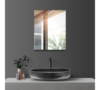 Sqinor Espejo BañO Adhesivo Sin Marco 40x50cm - Espejo Pared Rectangular Espejos Adhesivos Espelho Casa De Banho Espejos Decorativos de Pared para BañO, Entrada Recibidor, Salon, Habitacion, Gimnasio