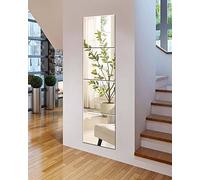 Sqinor Espejo Pared Cuerpo Entero Largo Vidrio Espejos Adhesivos Decorativos Espejo Adhesivo Pared Grande para Dormitorio Salon BañO Gimnasio Armario Puerta