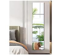 Sqinor Espejos Adhesivos Espejo de Pared Largo Vidrio Decorativos Espejo Pared Cuerpo Entero Grande para Dormitorio Salon BañO Gimnasio Armario Puerta