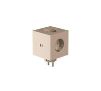 Square 2 Socket Beige