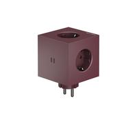Avolt Regleta AVOLT x Bauhaus-Archiv Square 2 con USB-C Mulberry Red