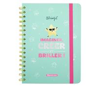 Sr. Wonderful - Agenda Wonder 2025 Semanier - Imaginar, crear... y brillar! - Incluye 8 hojas de pegatinas y blocs de notas pegatinas