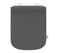 SREWOHS PRO Asiento WC Cuadrado Ultrafino Cierre Suave Gris