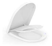 SREWOHS PRO Asiento WC Forma D Familiar Duroplast Cierre Suave Blanco
