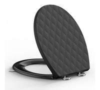 SREWOHS PRO Asiento WC Forma O Cierre Suave Negro 44,6x37,1 cm