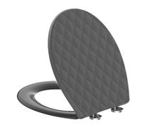 SREWOHS PRO Asiento WC Forma O PP Cierre Suave Doble Quick Release Gris