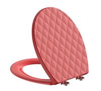 SREWOHS PRO Asiento WC Forma O PP Cierre Suave Doble Quick Release Rojo