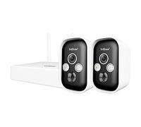 Sricam Italia SH033 Kit WiFi inalámbrico Recargable 3 megapíxeles Sensor PIR Exterior/Interior soporta Tarjeta MicroSD Audio bidireccional